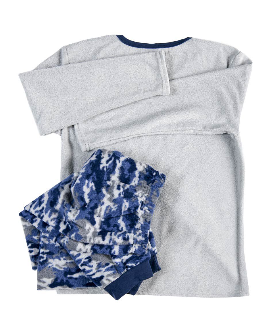 Pijama ni&ntilde;o polar camuflado 2 piezas