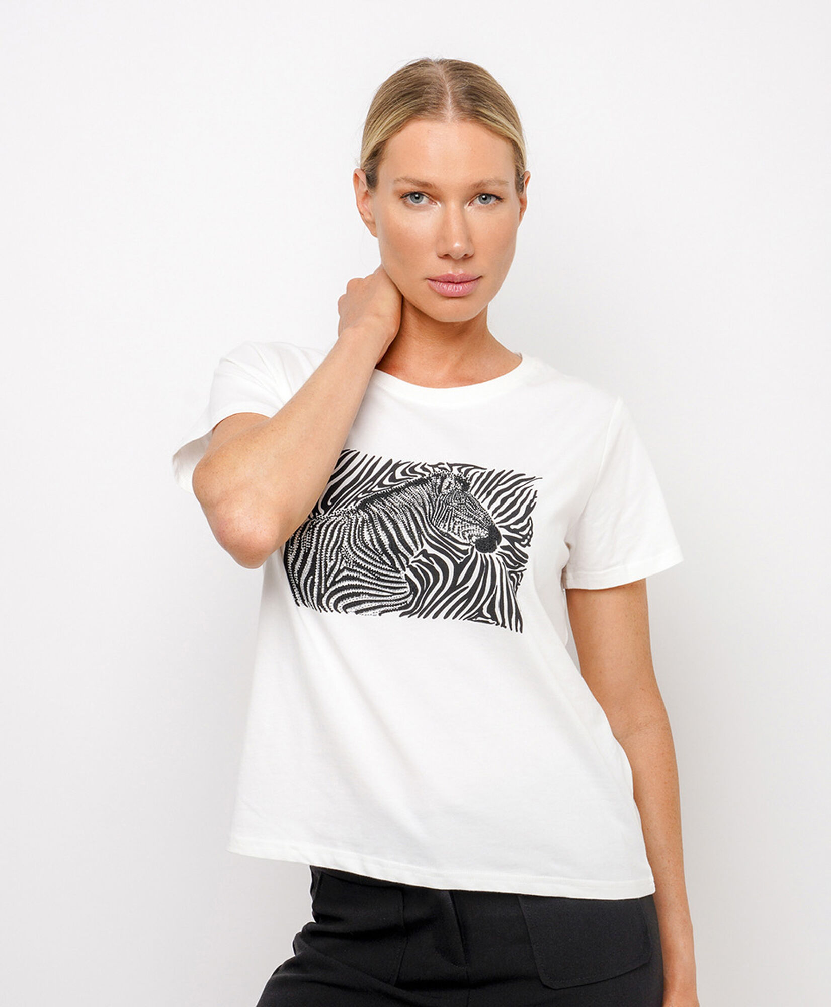 Polera mujer estampado cebra Polera mujer estampado cebra