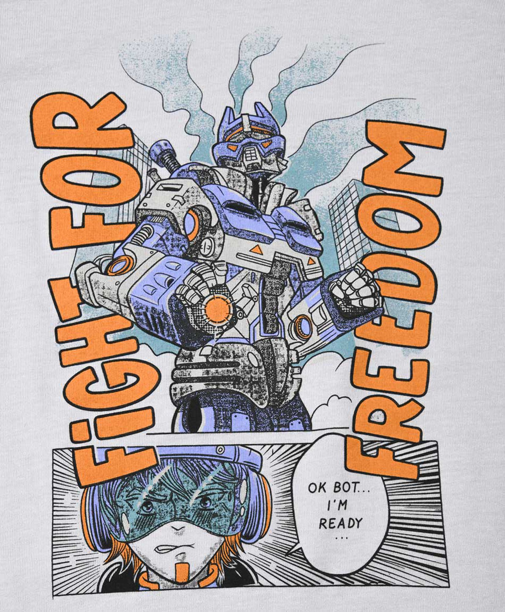 Polera bebé robot bicolor Polera bebé robot bicolor