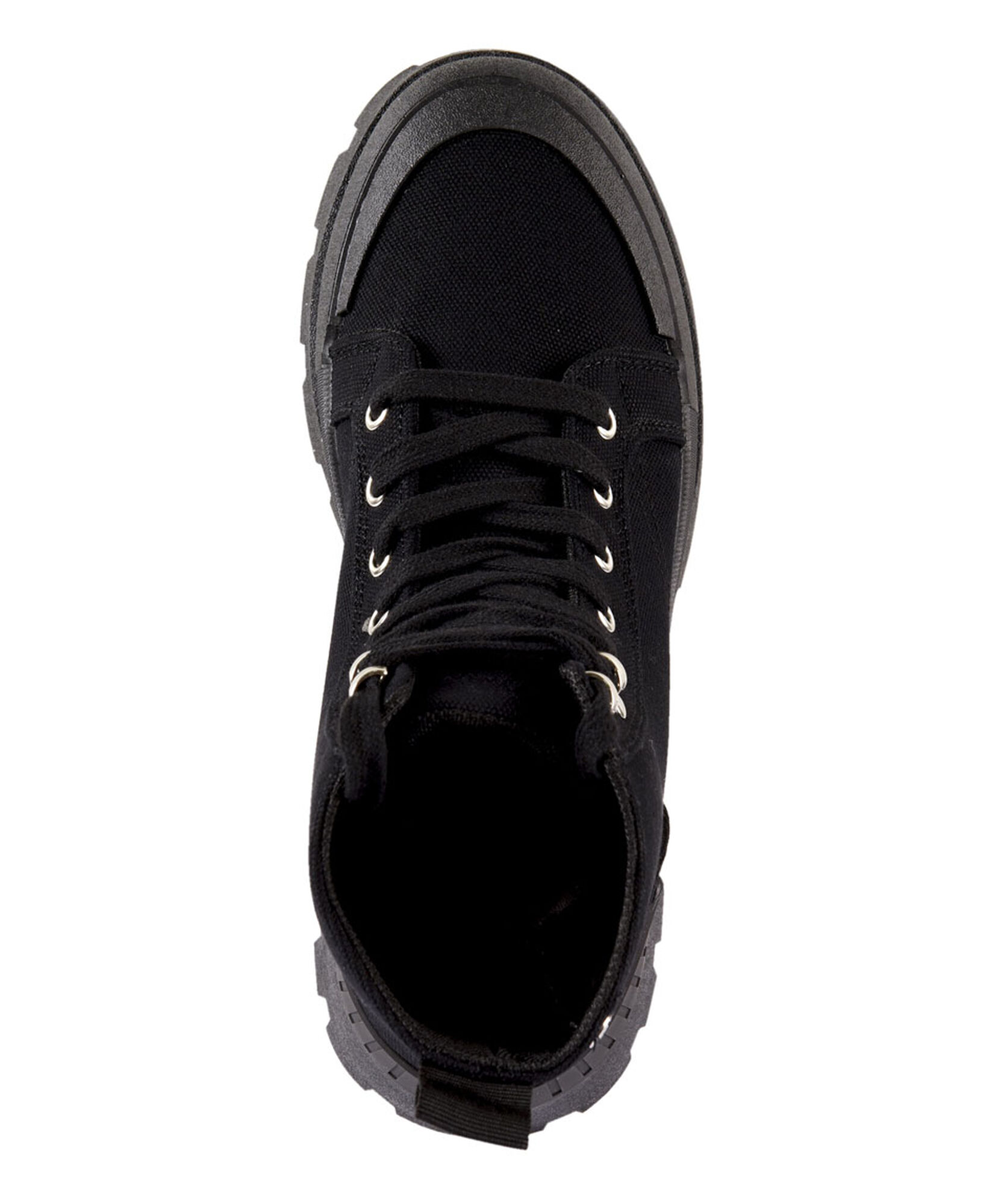Botines canvas taco cuadrado Botines canvas taco cuadrado