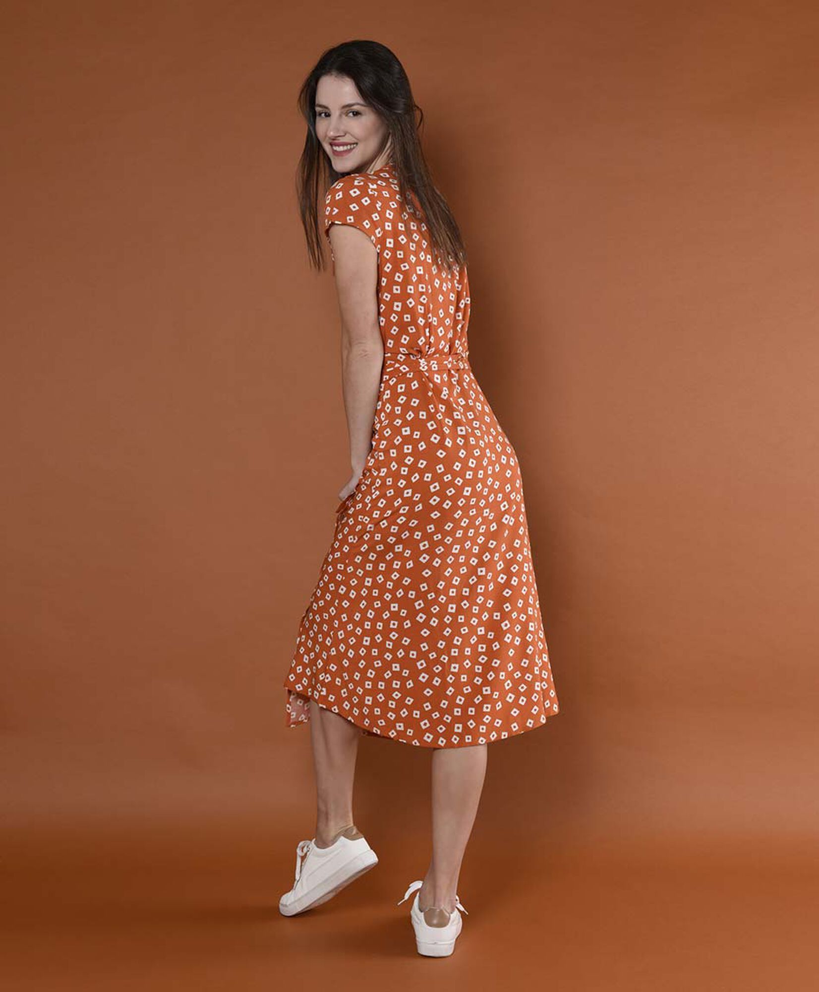 Vestido largo cuello cruzado Vestido largo cuello cruzado