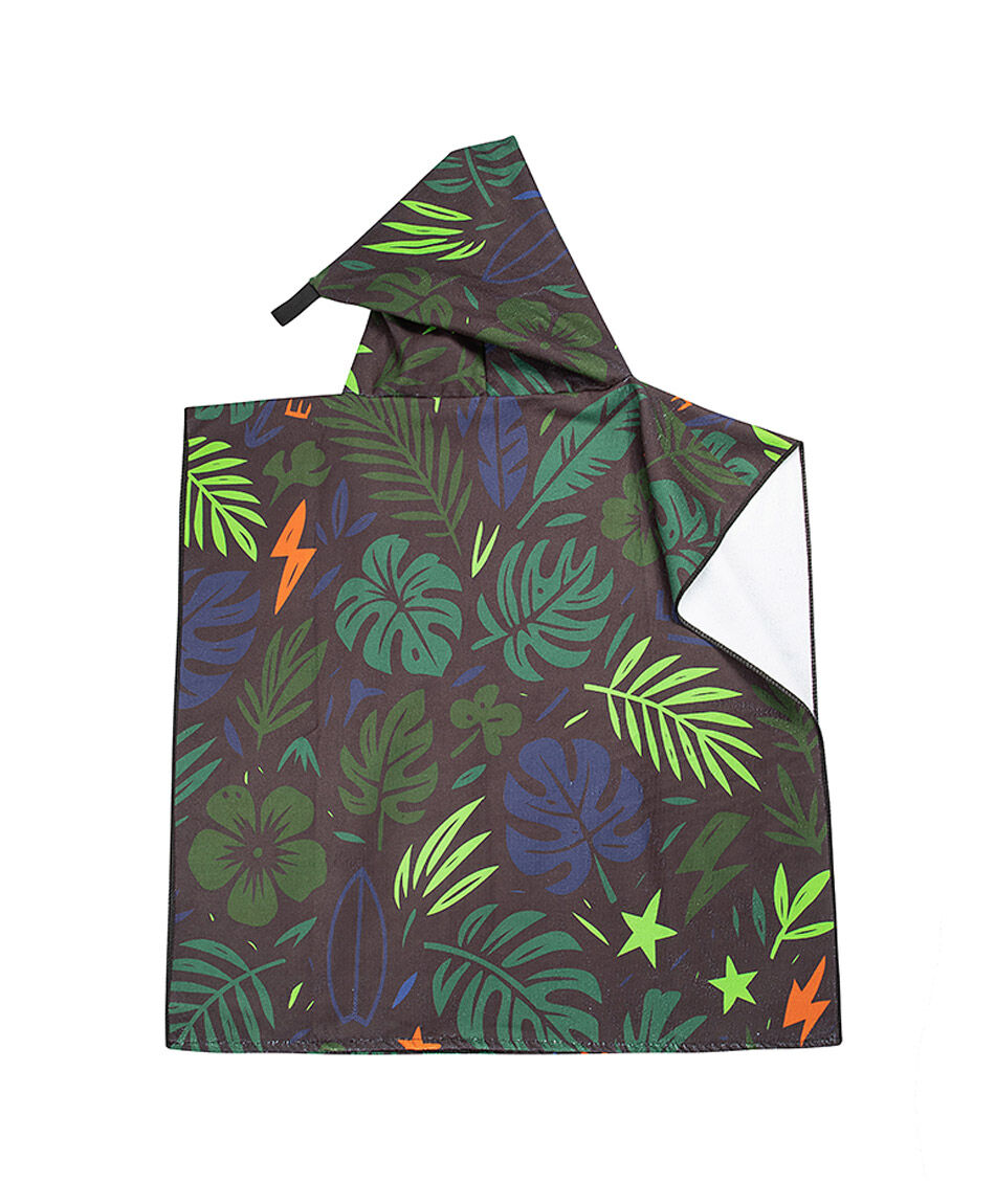 Poncho de ba&ntilde;o ni&ntilde;o hojas