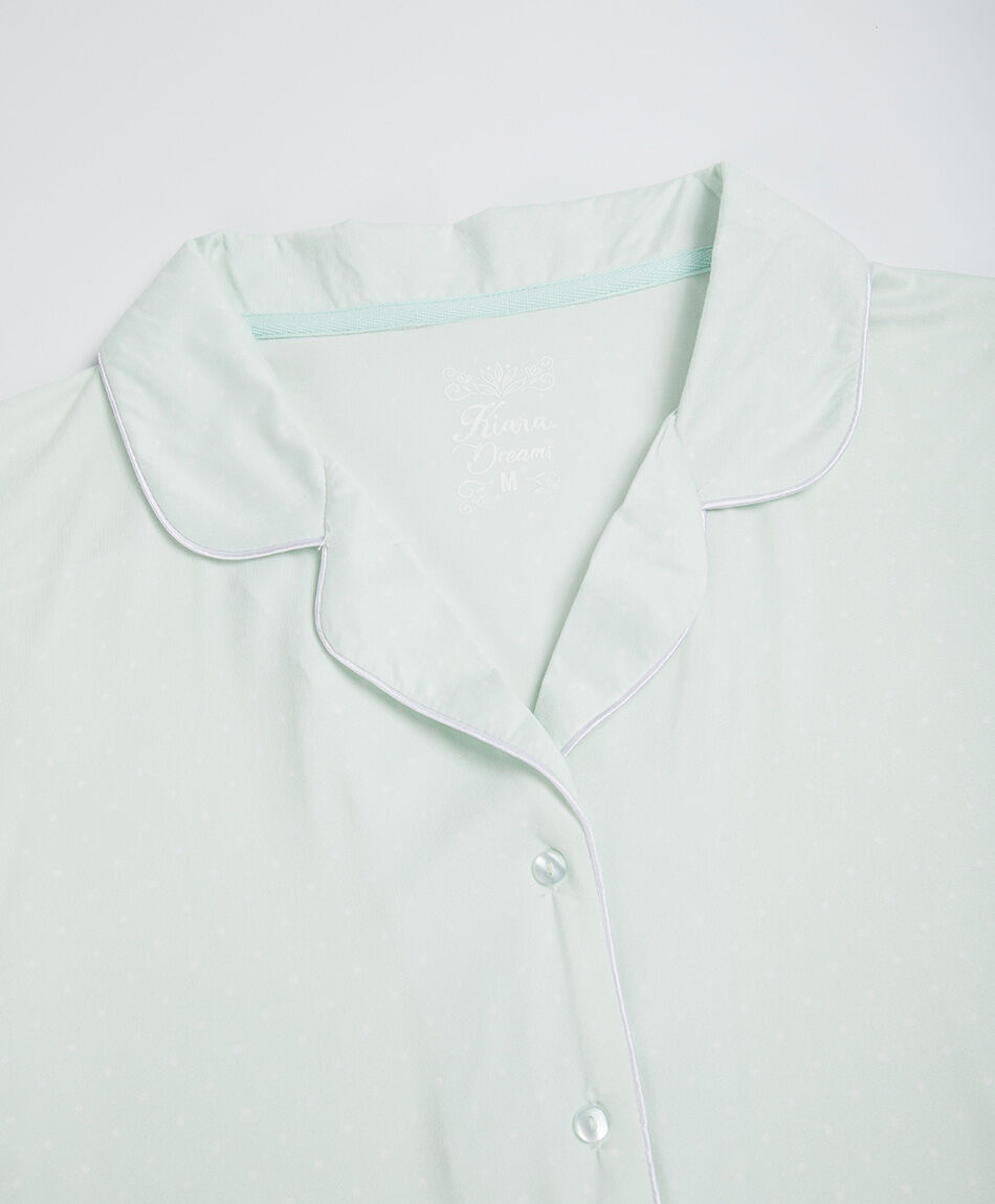 Pijama mujer camisero   verde short