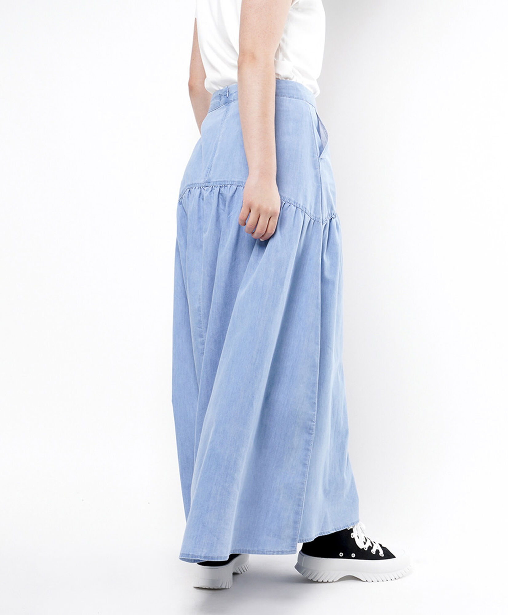 Falda mujer tencel bolsillos Falda mujer tencel bolsillos
