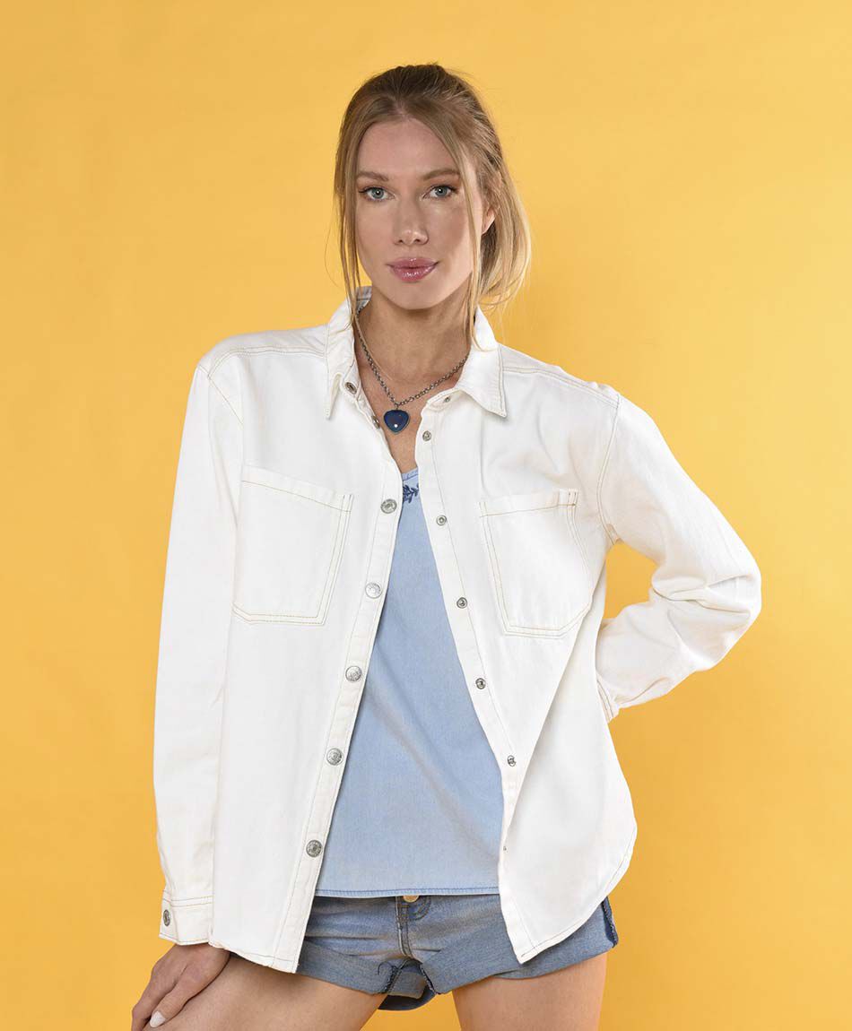 Blusa camisero oversize manga larga