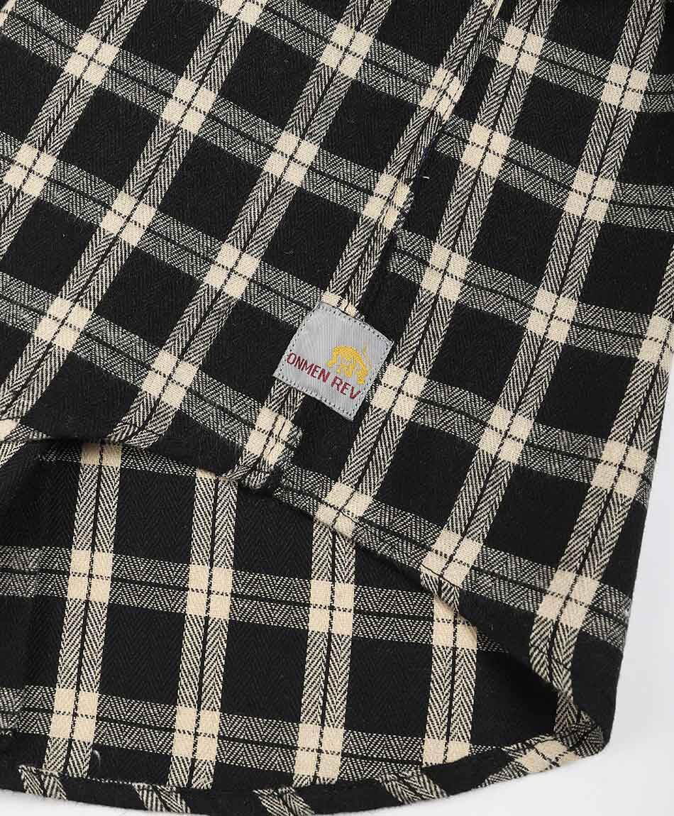 Camisa hombre franela beige