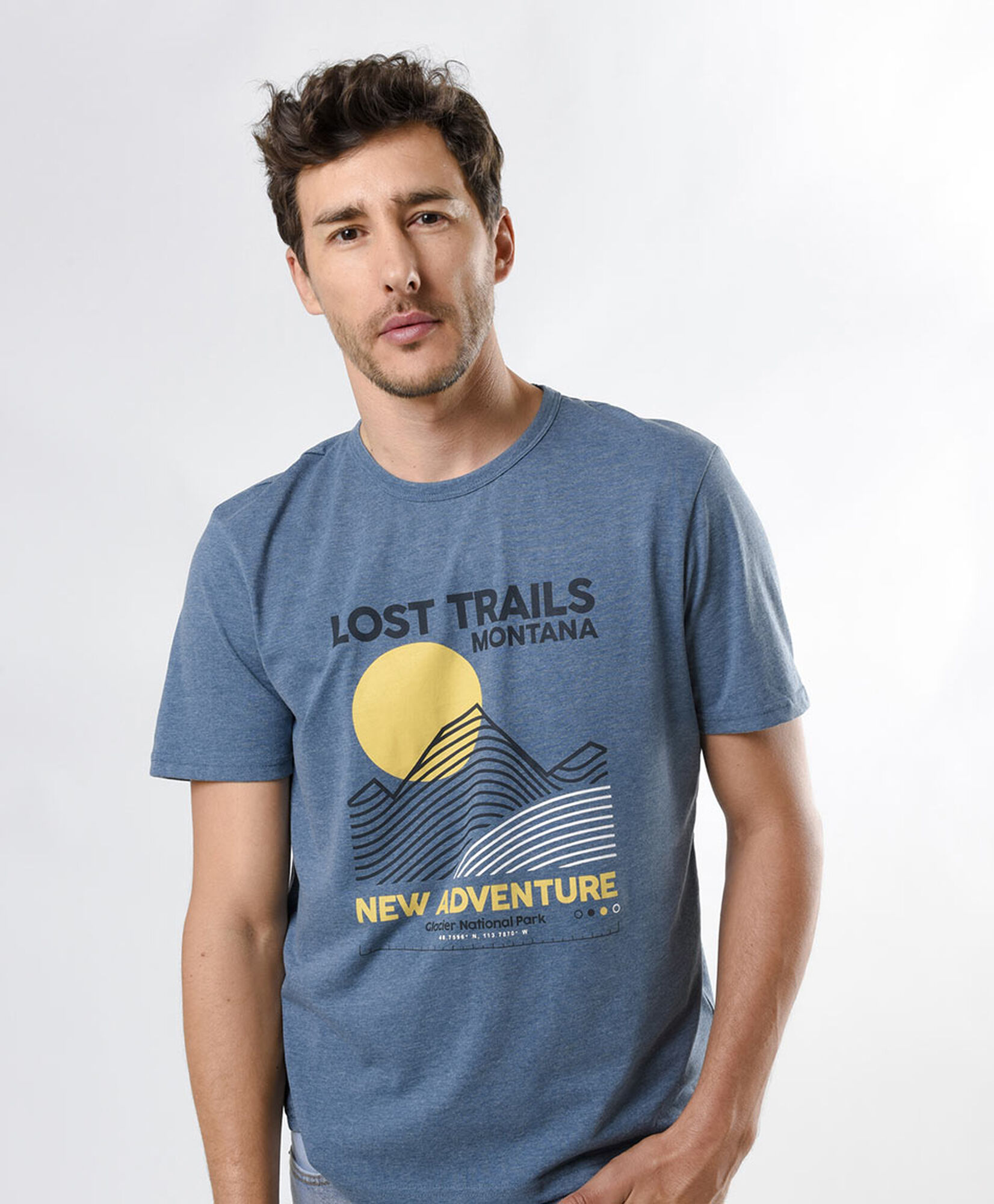 Polera hombre jaspeada adventure Polera hombre jaspeada adventure