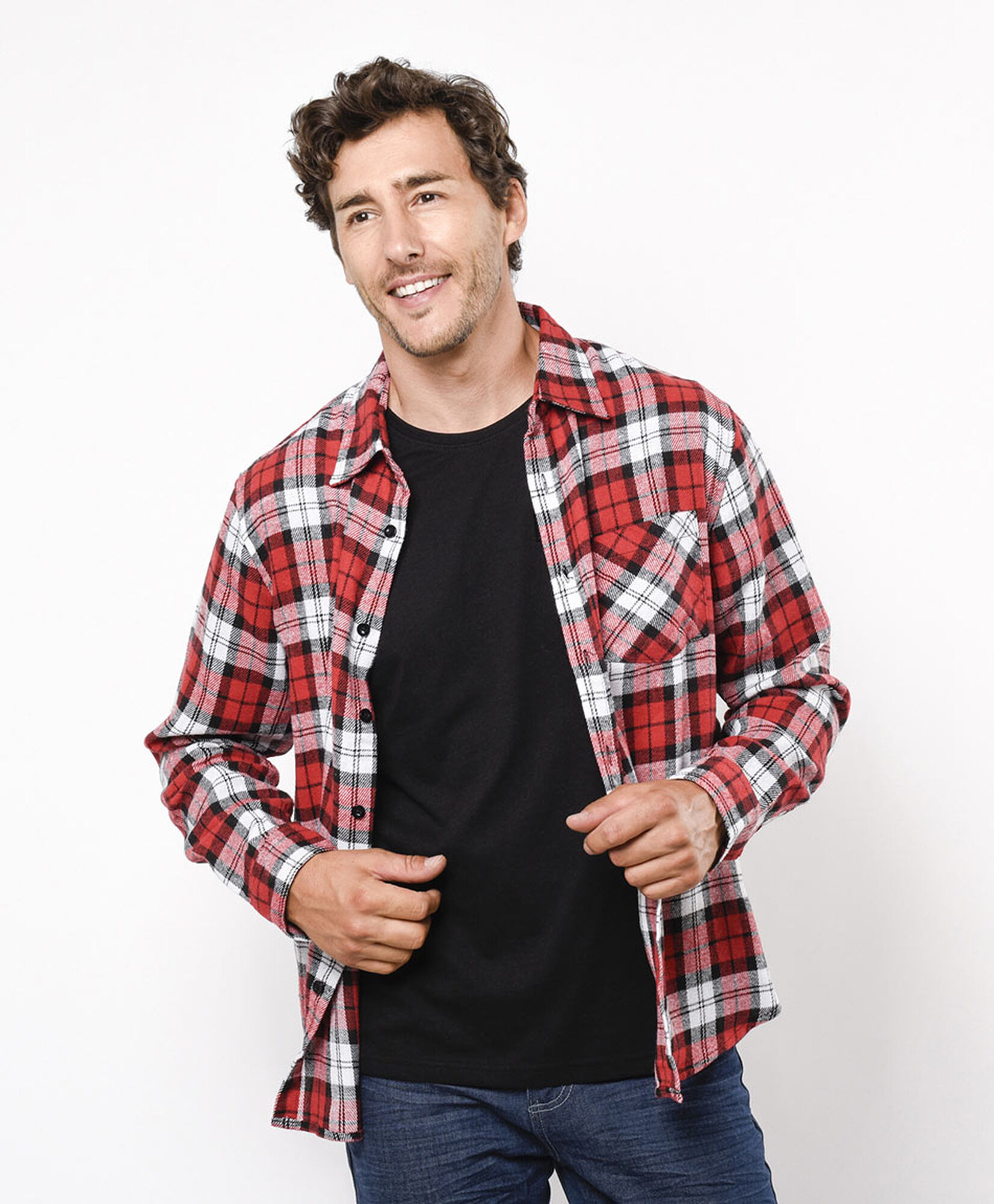 Camisa hombre franela roja Camisa hombre franela roja