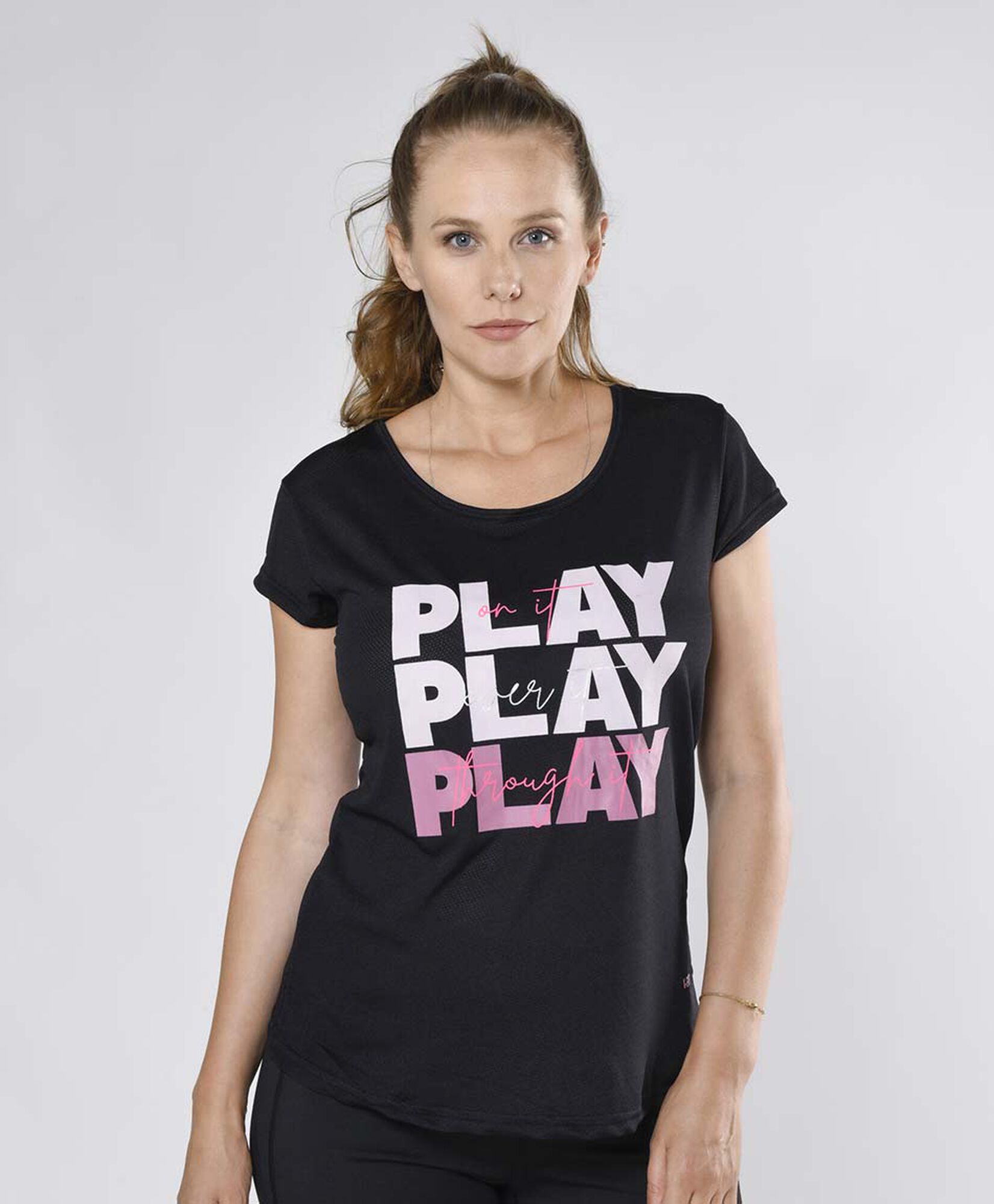 Polera deportiva mujer espalda malla Polera deportiva mujer espalda malla