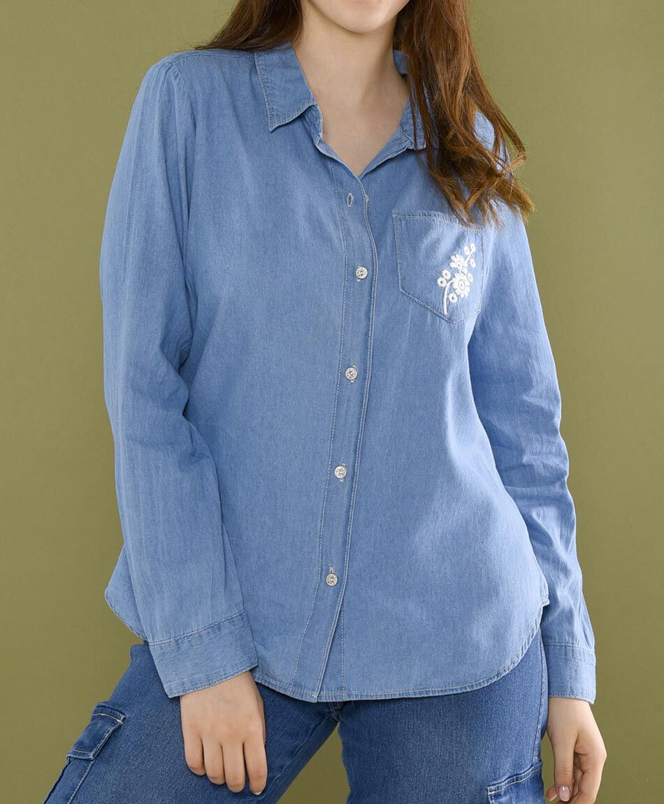 Blusa camisero manga larga