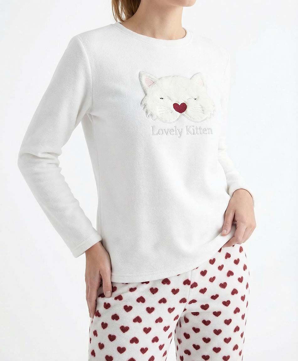 Pijama mujer polar lovely kitten