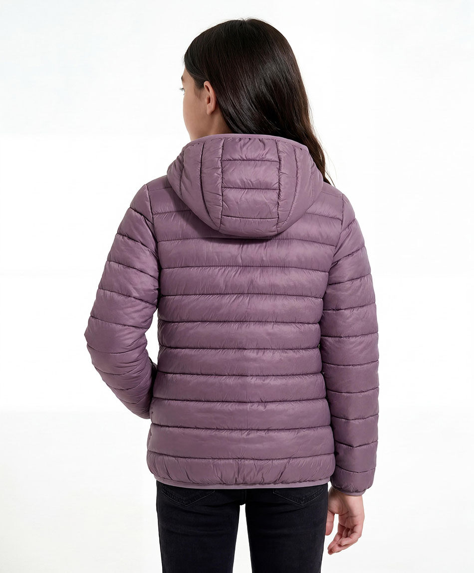 Parka ni&ntilde;a  con capucha purple