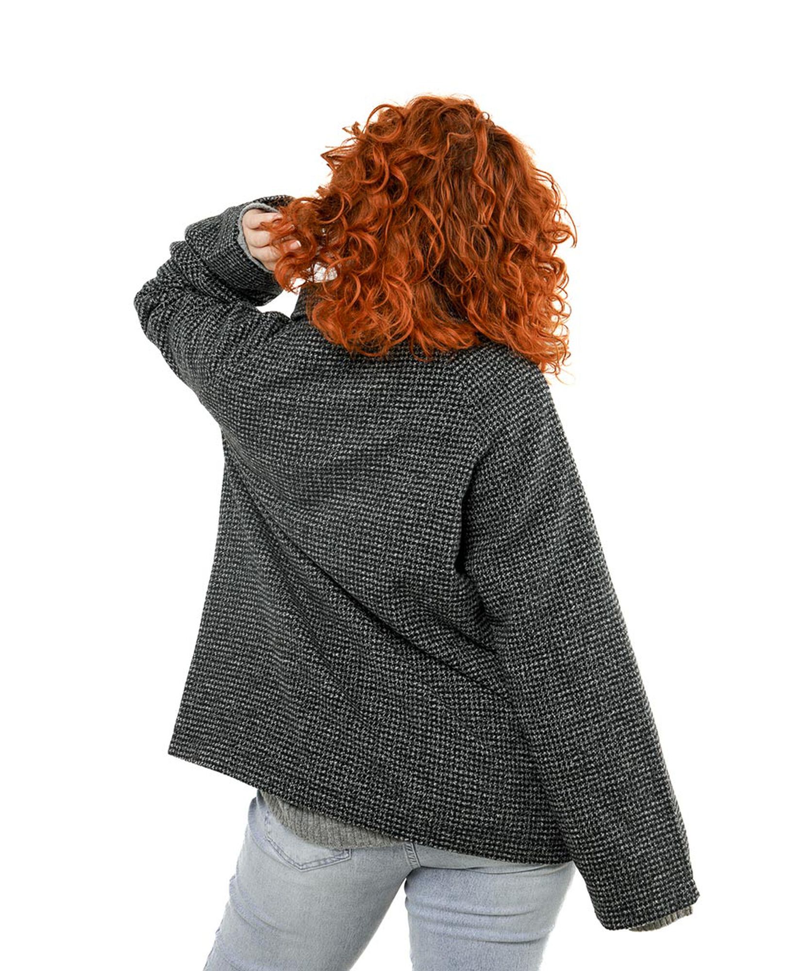 Chaqueta mujer mini cuadros botones Chaqueta mujer mini cuadros botones