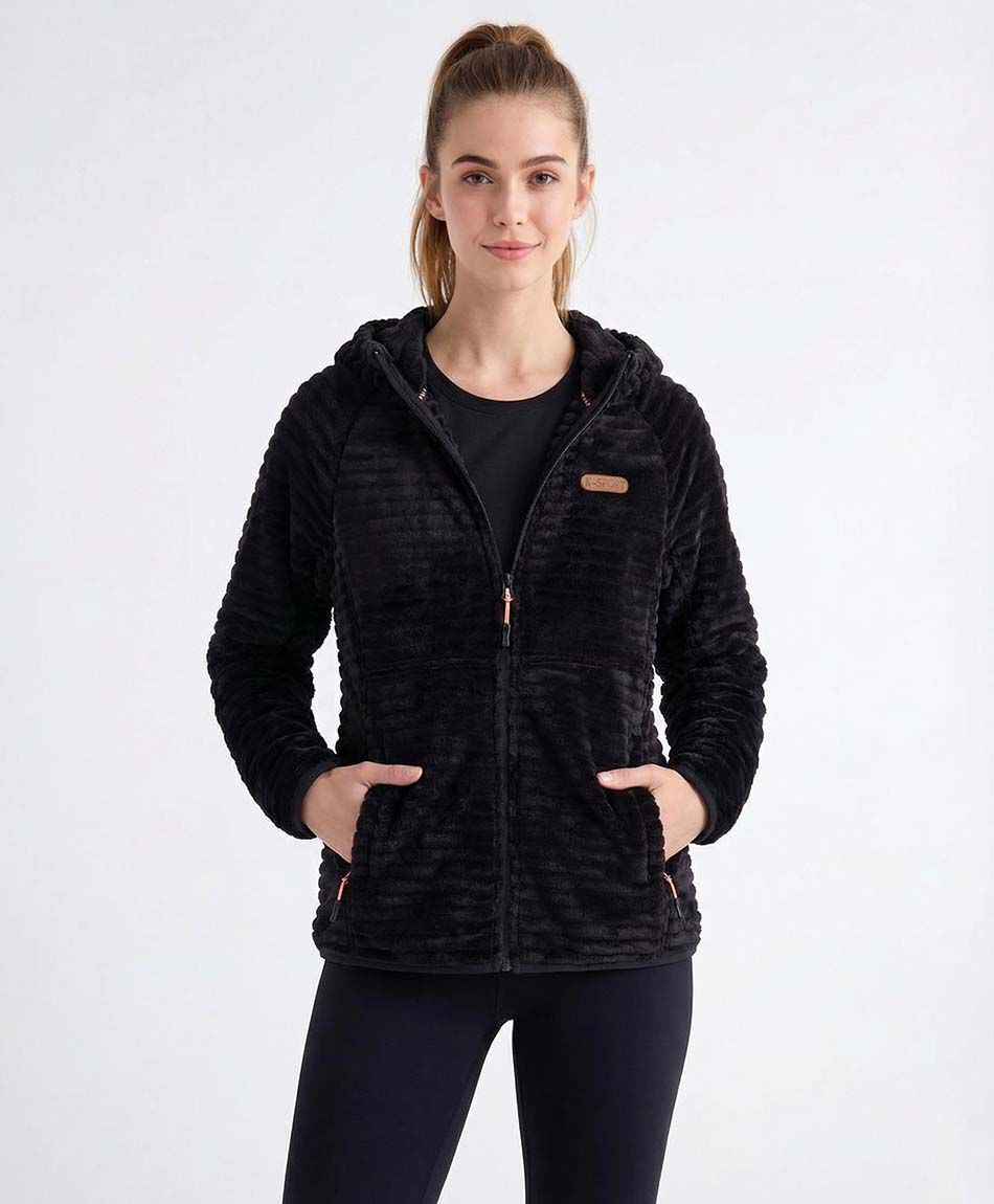 Polar deportivo mujer textura negro