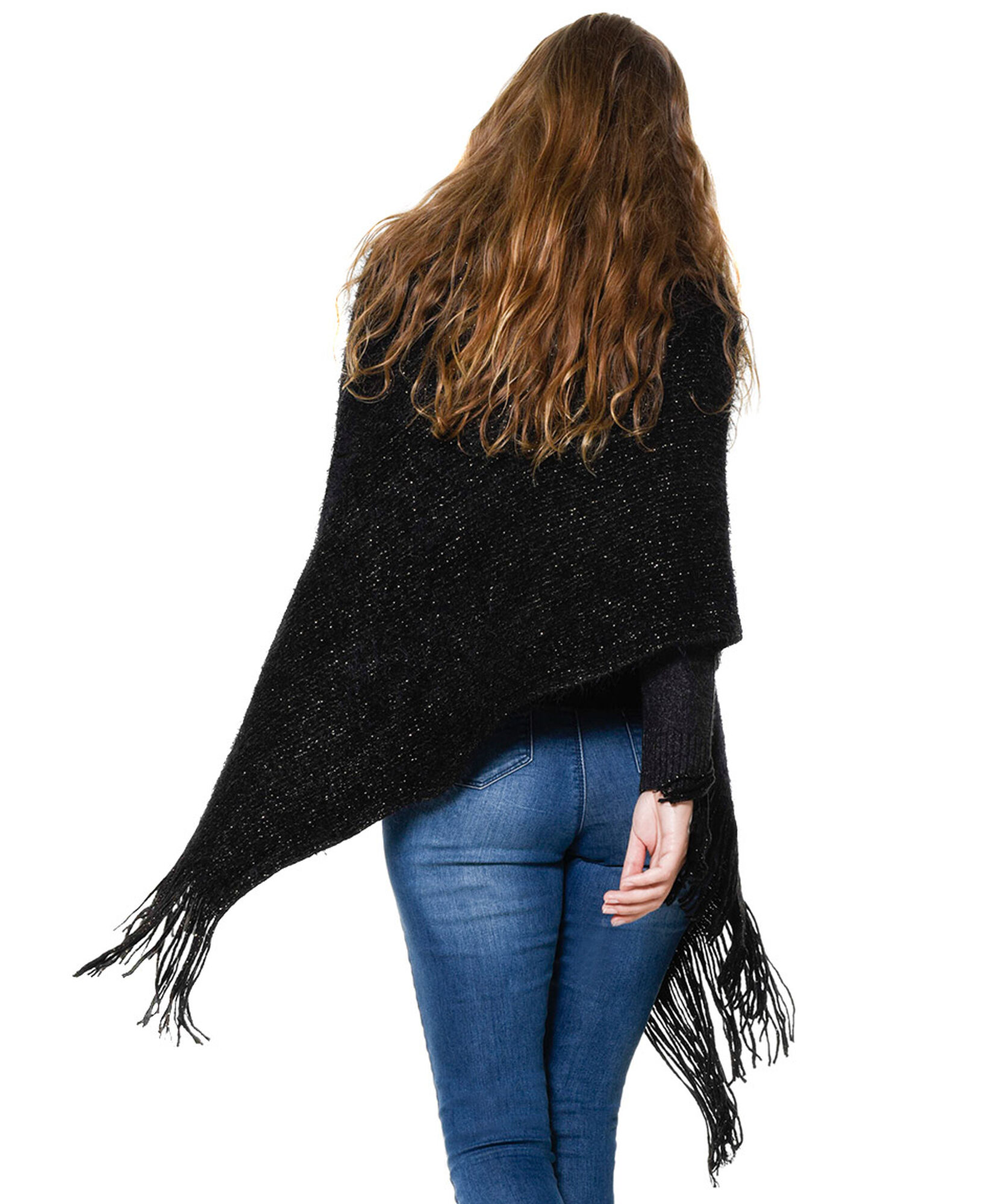 Poncho peludo brillos Poncho peludo brillos