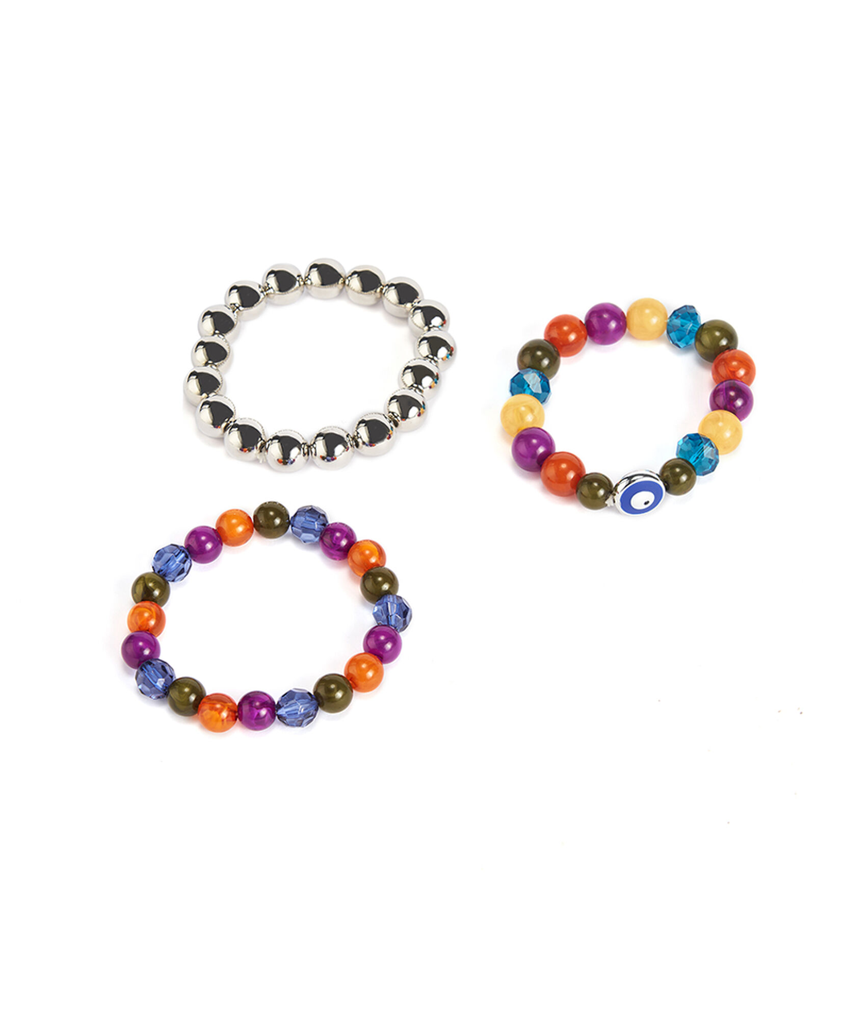 Set 3 pulseras mujer colores silver Set 3 pulseras mujer colores silver