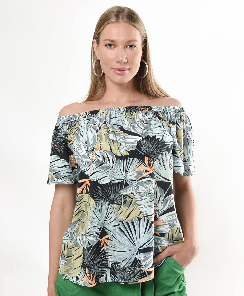 Blusa mujer tropical TRICOT