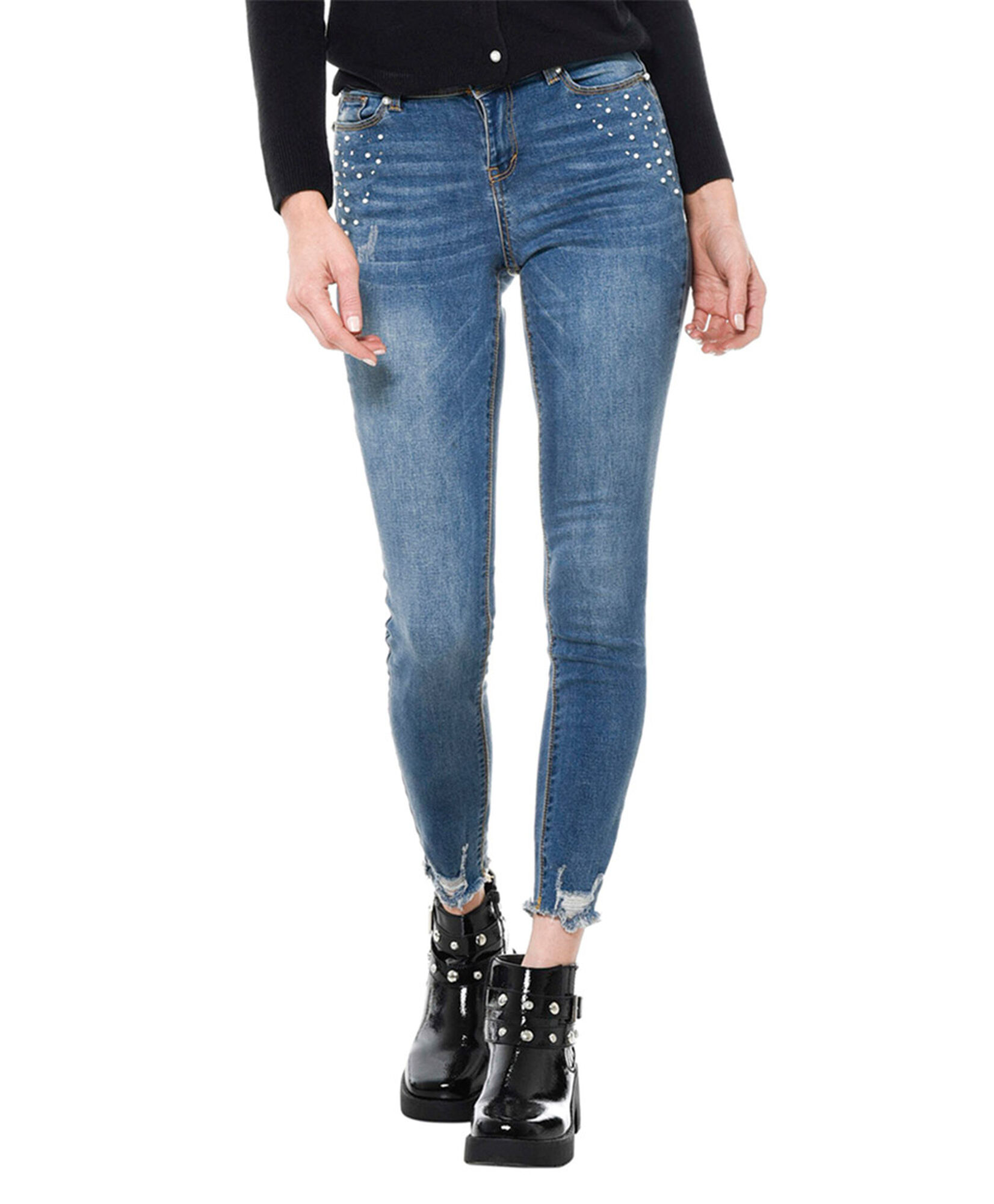 Jeans bordado perlas Jeans bordado perlas