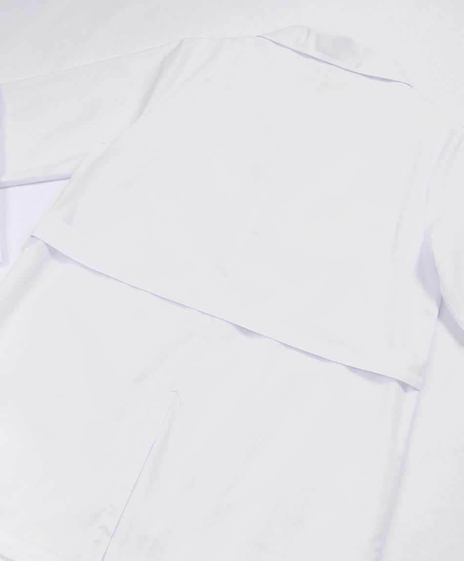 Cotona escolar bolsillo triple blanca