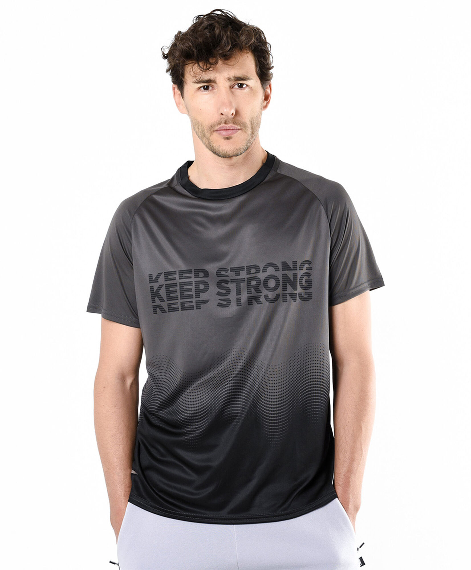 Polera deportiva hombre frase degradé Polera deportiva hombre frase degradé