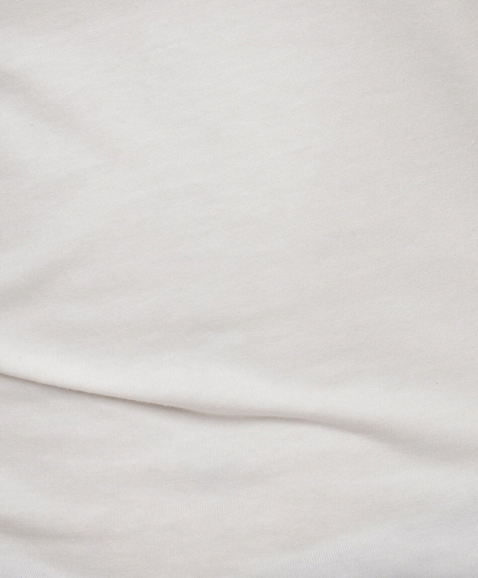 Polera mujer b&aacute;sica pabilo blanca