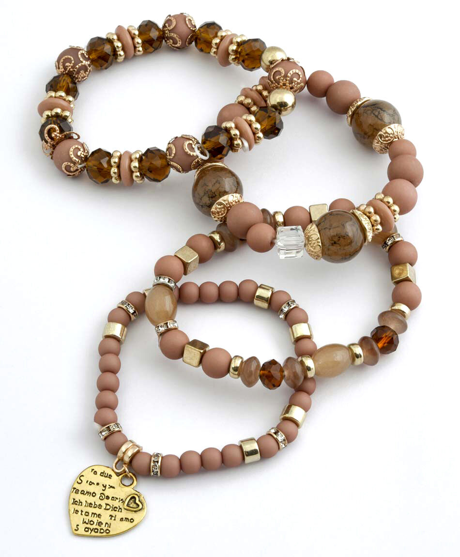 Pulsera coraz&oacute;n 4 piezas
