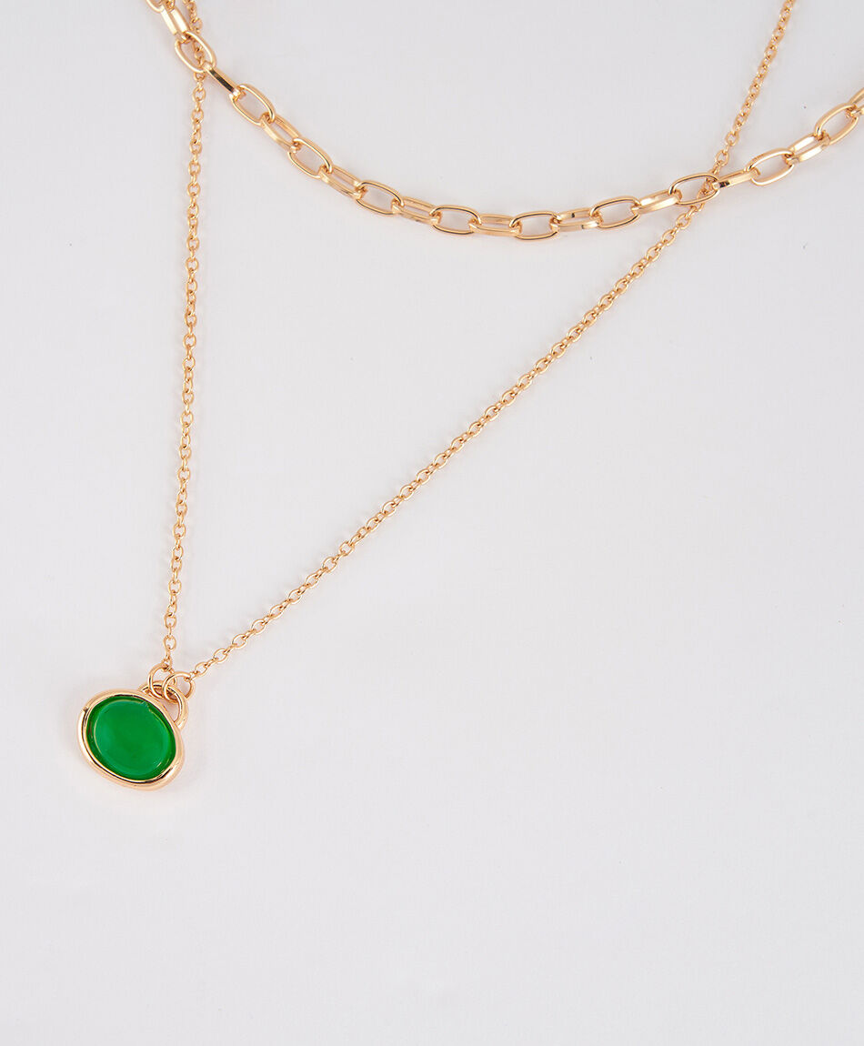 Set joyas mujer piedra verde