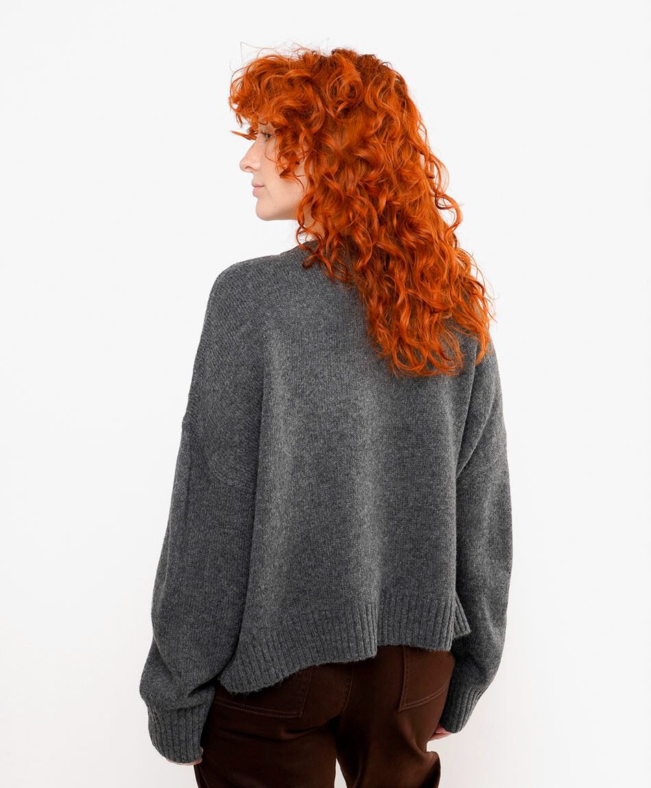 Sweater mujer jacquard dog bordado