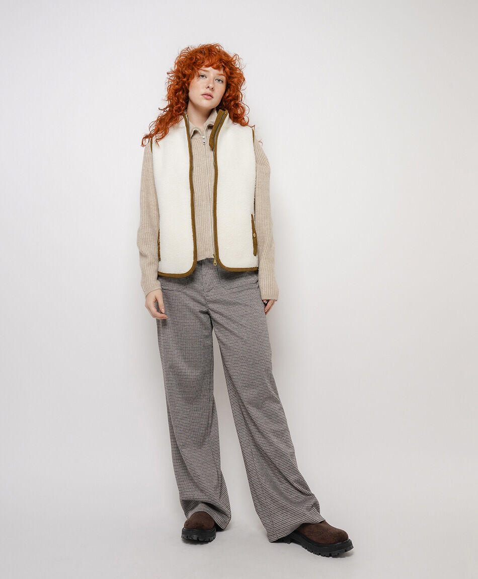 Polar mujer sherpa sin mangas