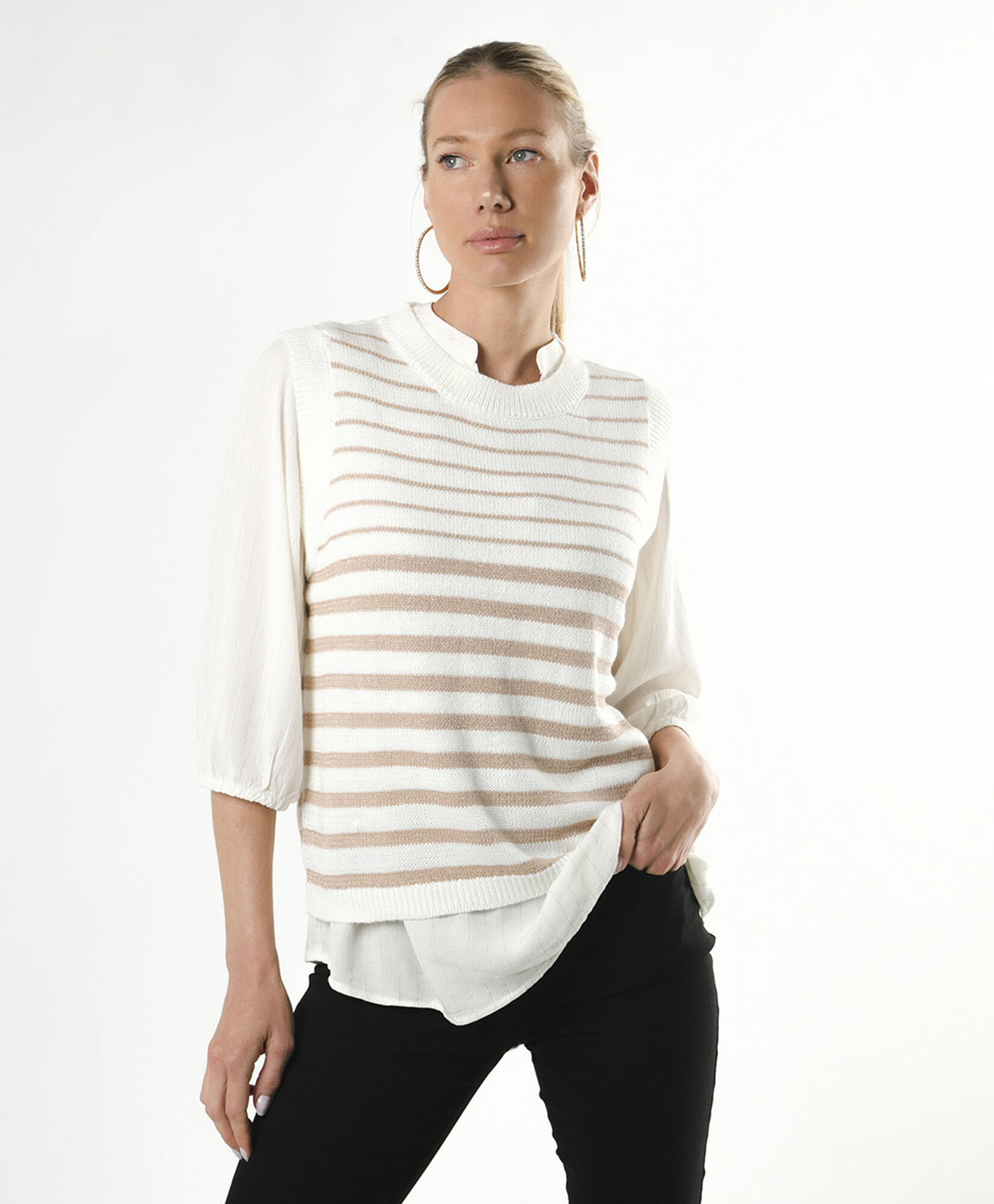 Sweater mujer sin mangas brillos Sweater mujer sin mangas brillos
