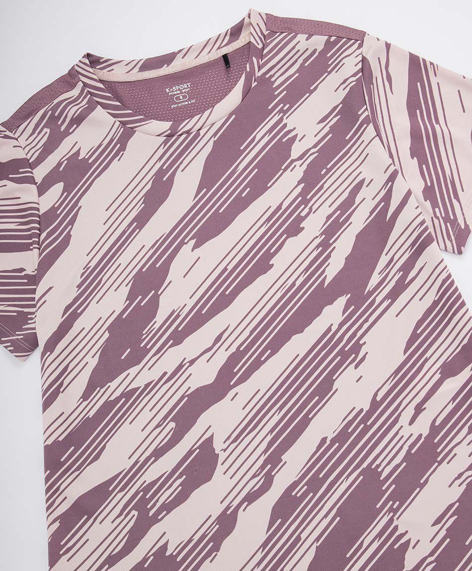 Polera deportiva mujer constrate morado