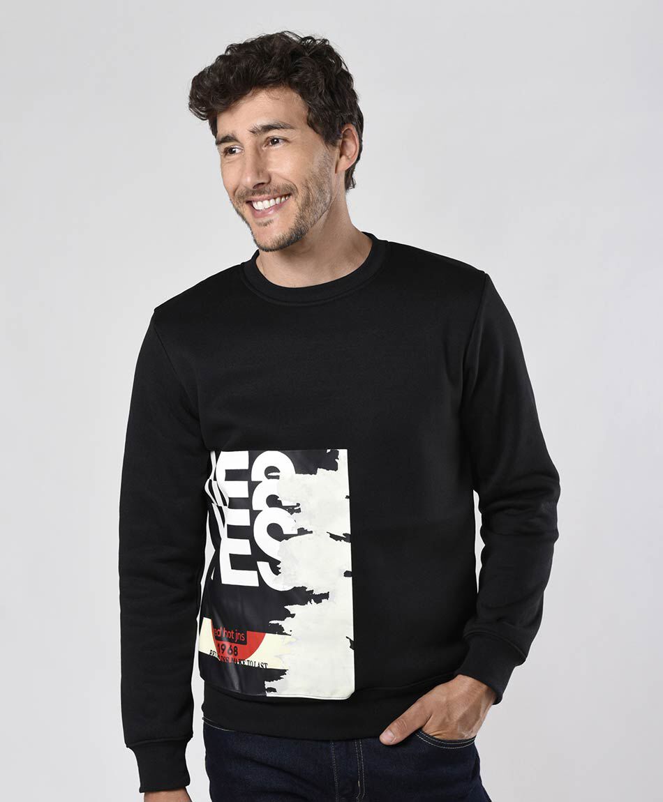 Poler&oacute;n hombre estampado inferior