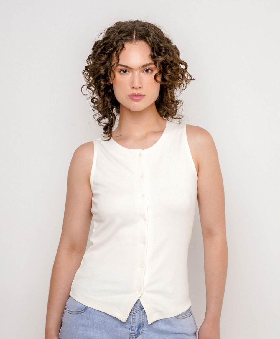 Blusa mujer vest botones