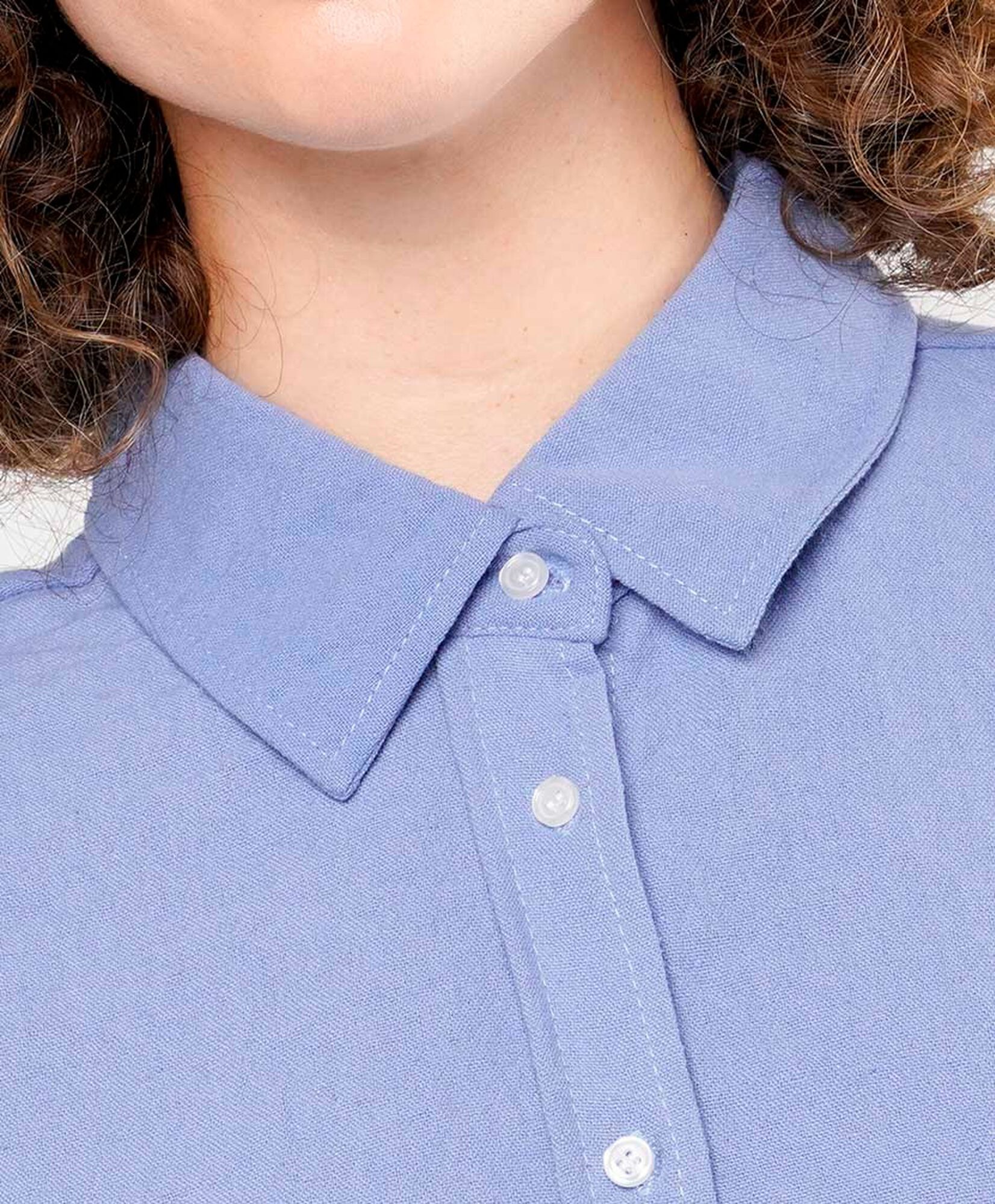 Blusa mujer lino azul Blusa mujer lino azul