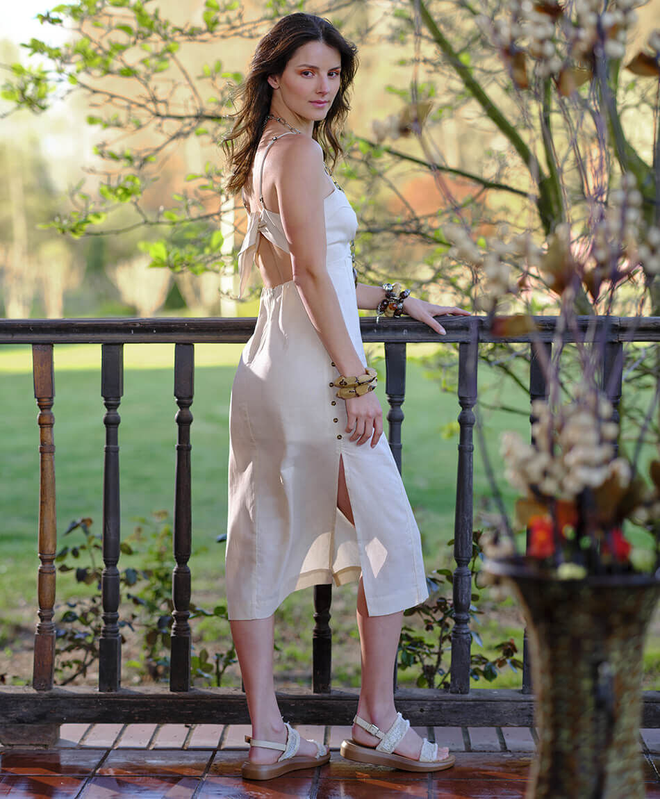 Vestido midi tirantes