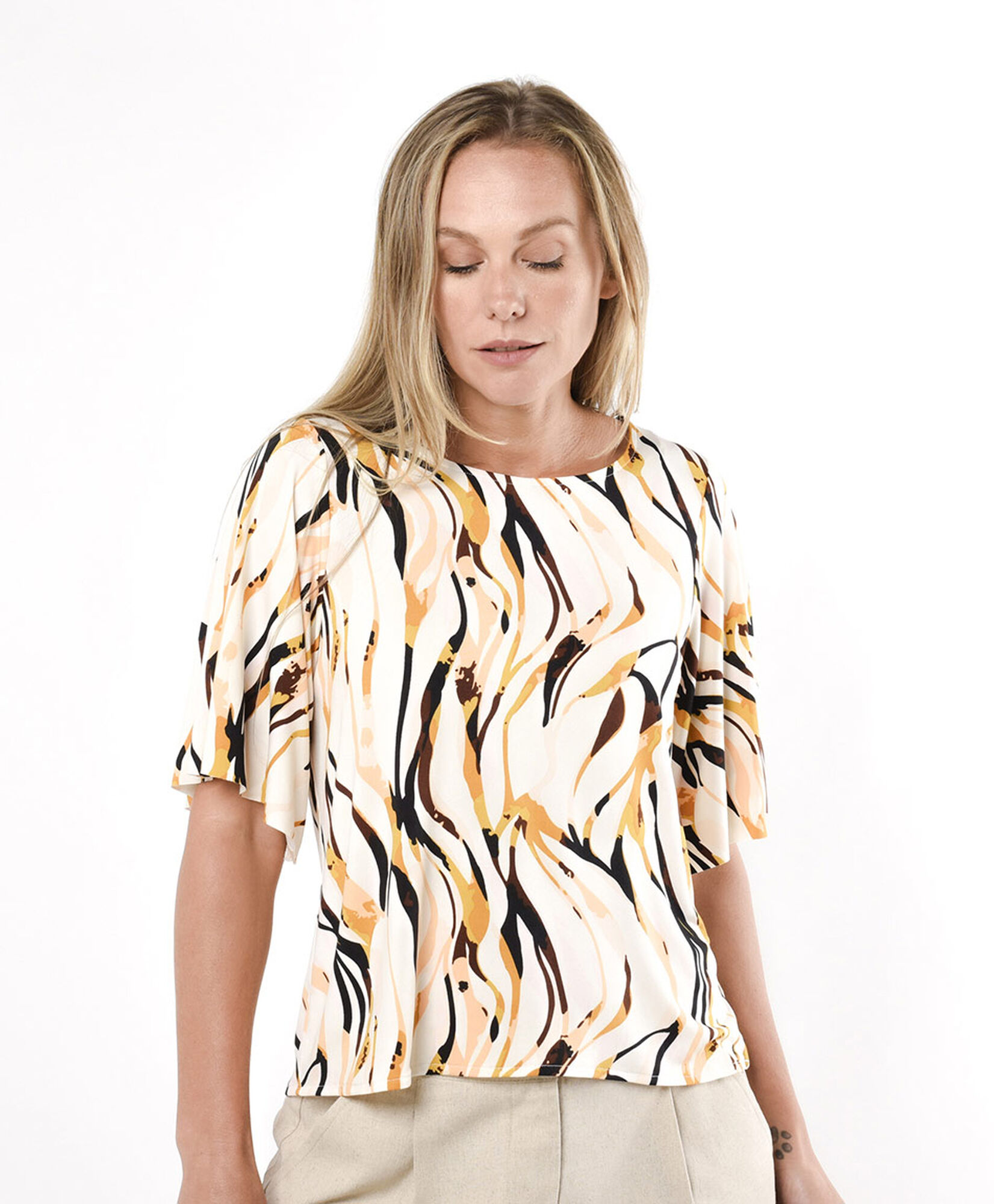 Polera mujer estampada espiral Polera mujer estampada espiral