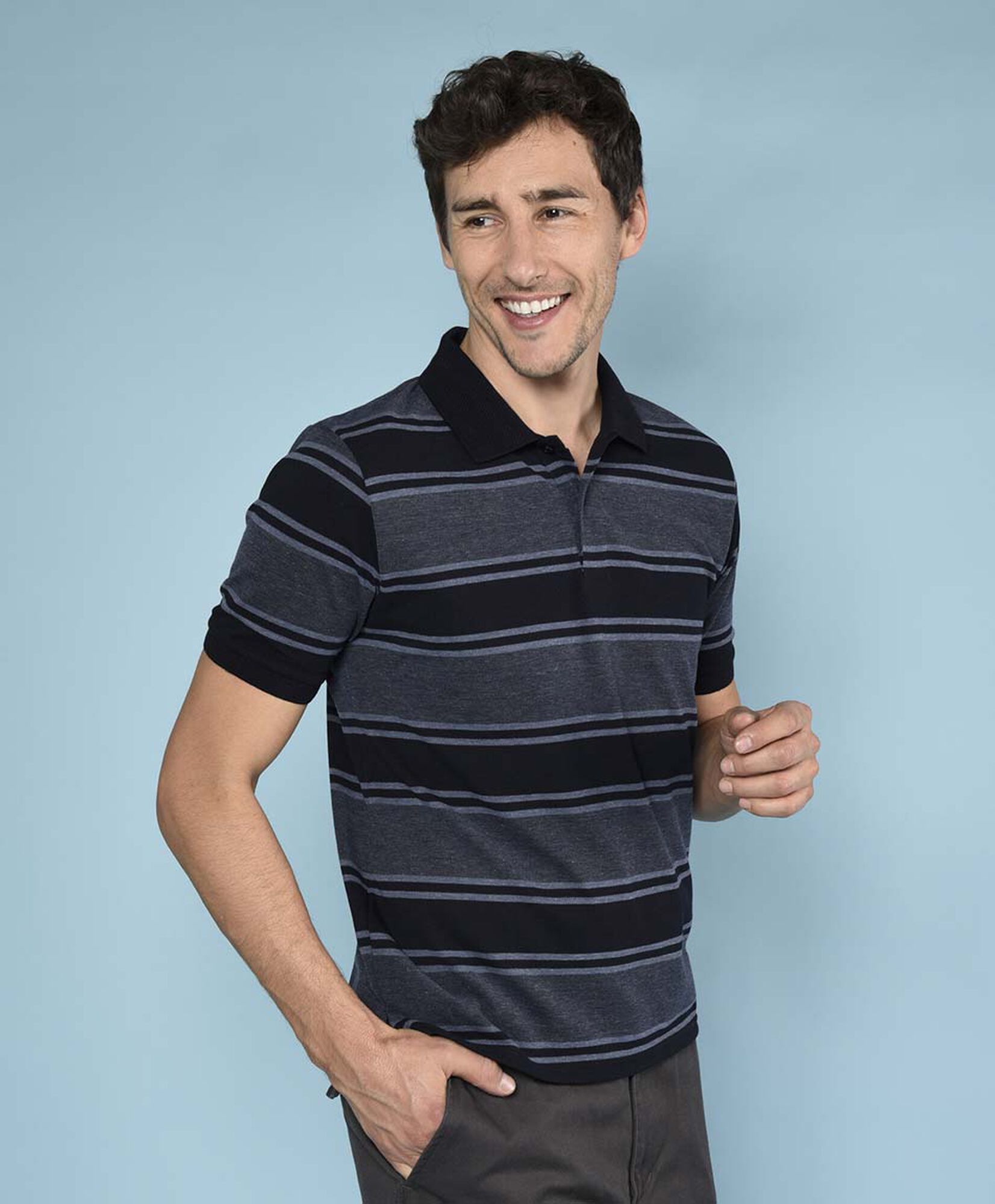 Polera manga corta cuello piqué Polera manga corta cuello piqué
