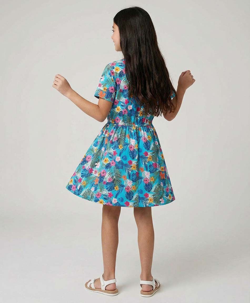 Vestido ni&ntilde;a tropical