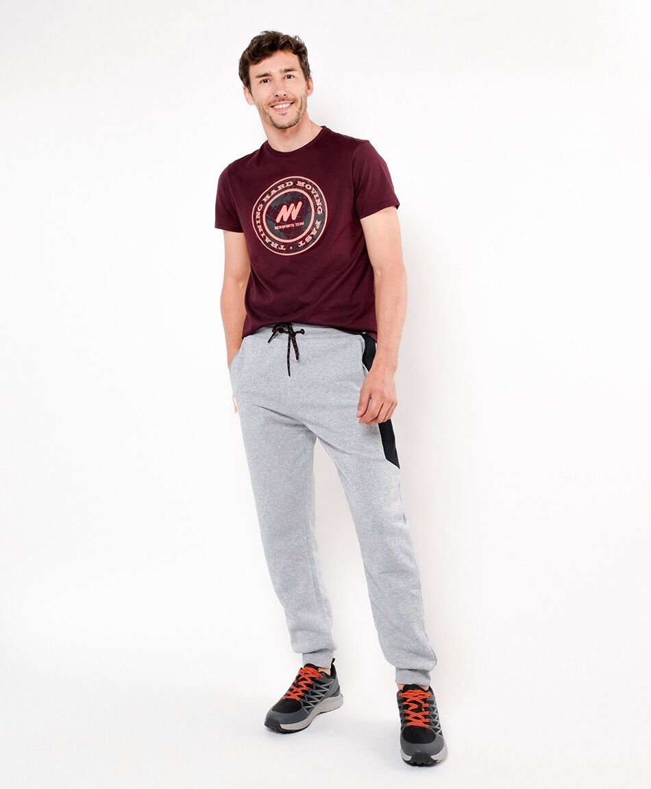 Pantal&oacute;n deportivo hombre gris l&iacute;nea