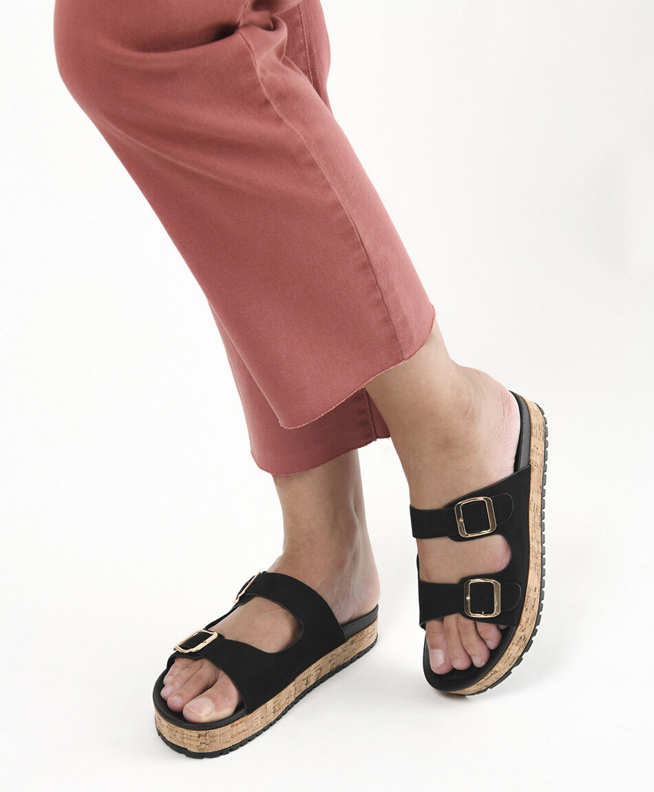 Sandalia mujer hebillas