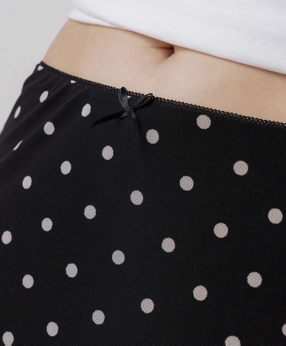 Falda mujer mesh puntos