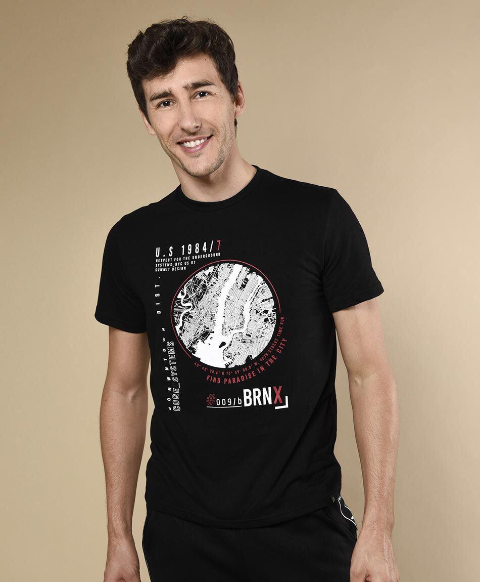 Polera deportiva manga corta cuello redondo