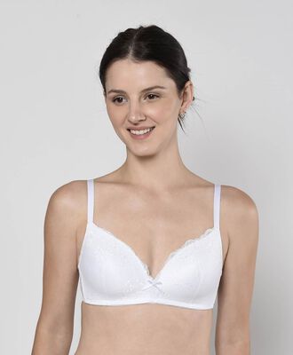 Bralette mujer malla floreada escote en v