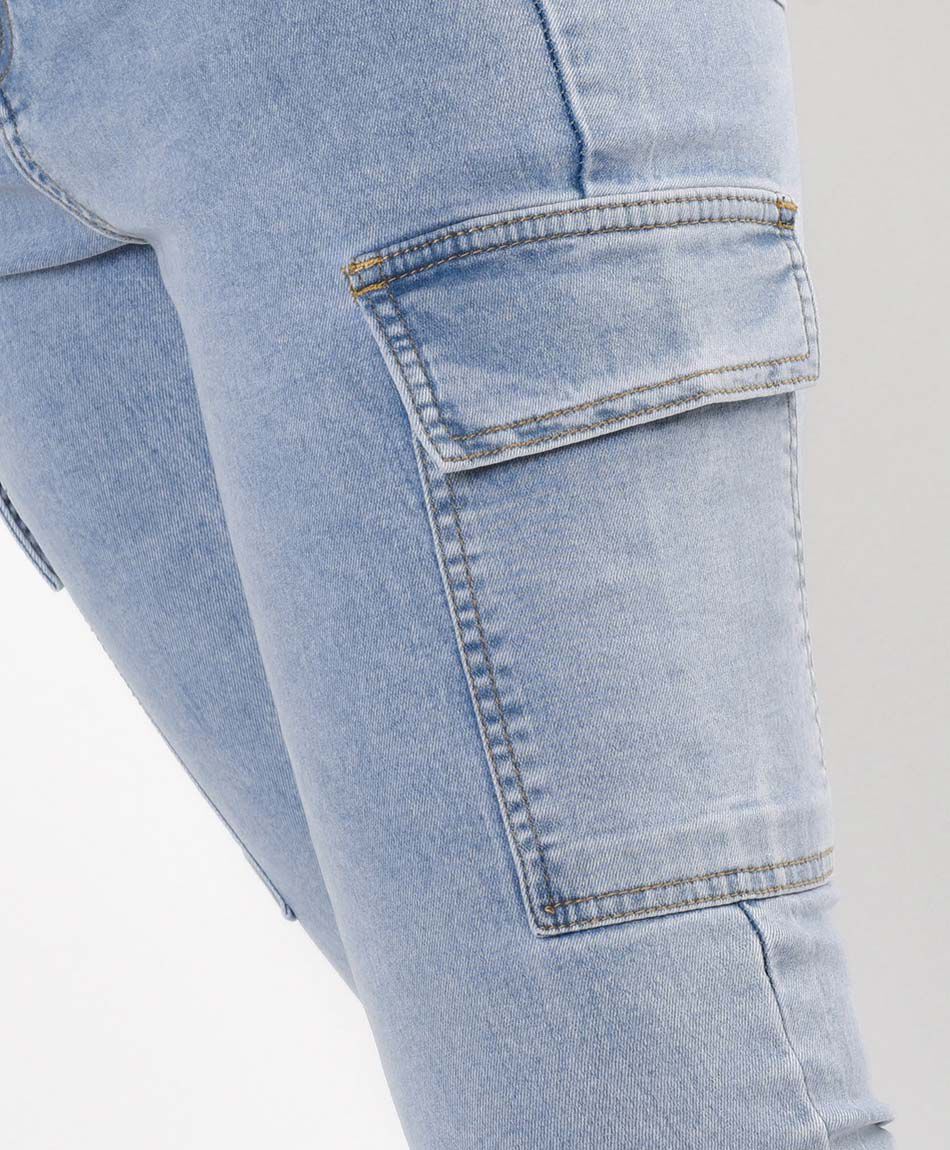 Jeans mujer cargo skinny fit