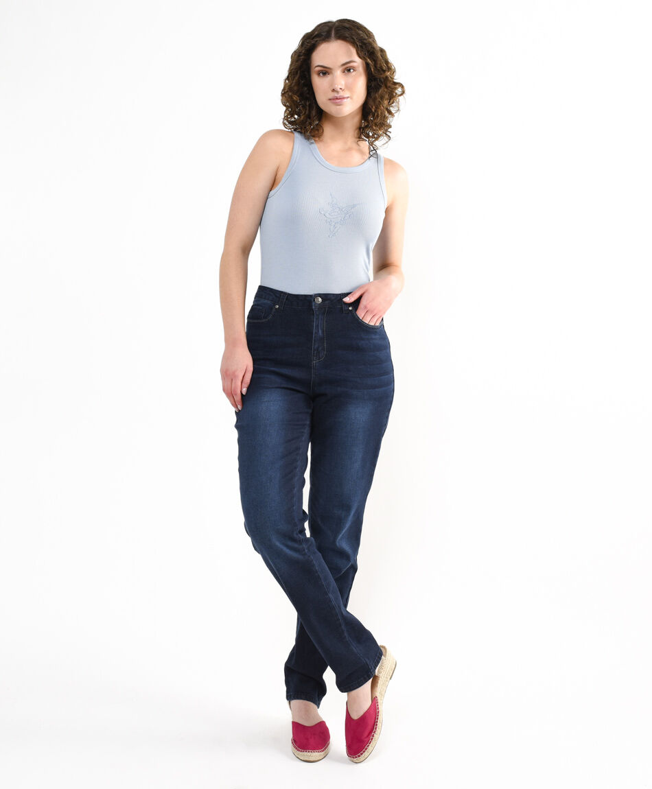 Jeans mujer dise&ntilde;o liso&nbsp;skinny fit