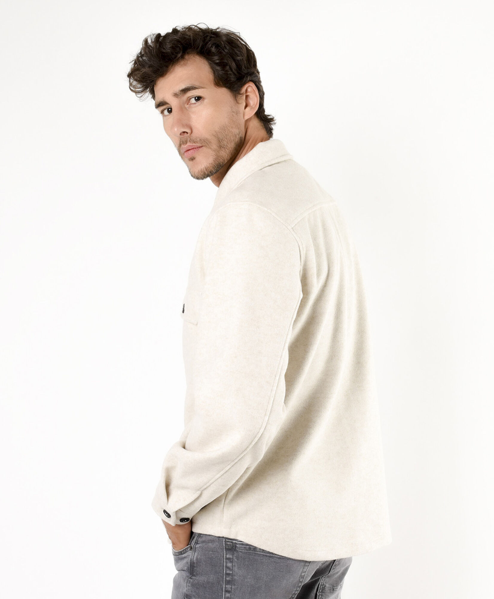 Chaqueta hombre doble bolsillo beige Chaqueta hombre doble bolsillo beige