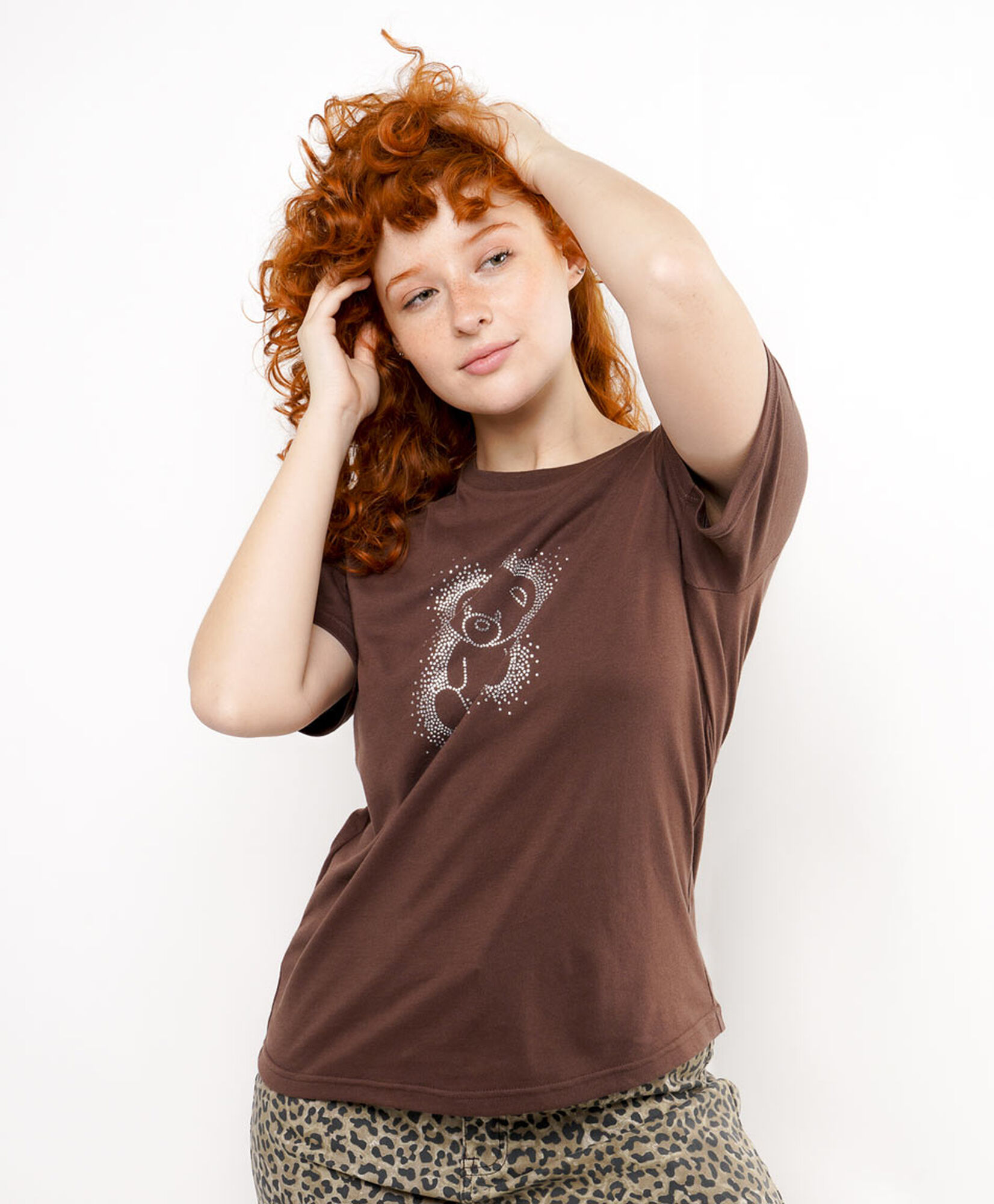 Polera mujer diseño osito brilloso Polera mujer diseño osito brilloso