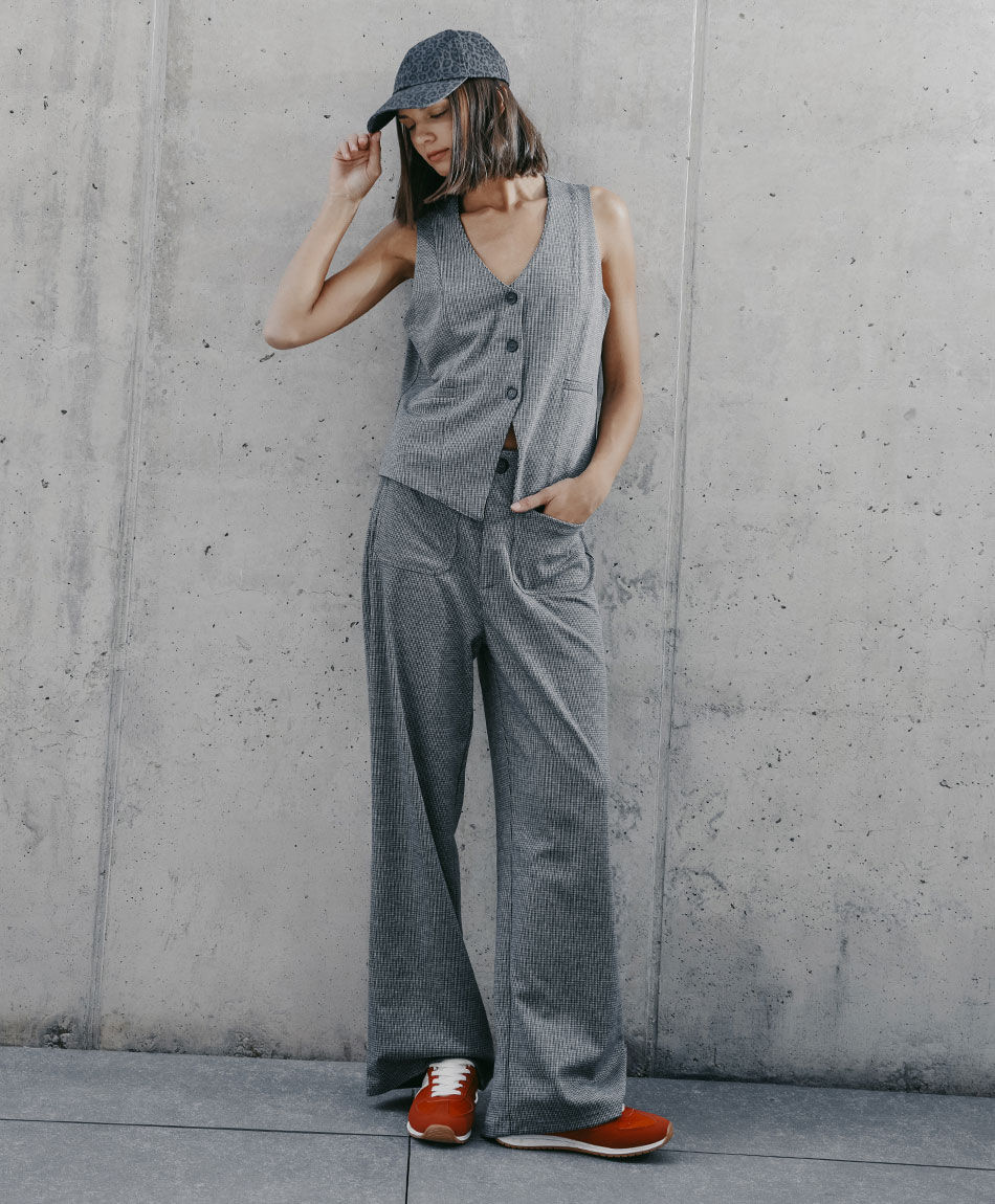 Pantal&oacute;n mujer small check