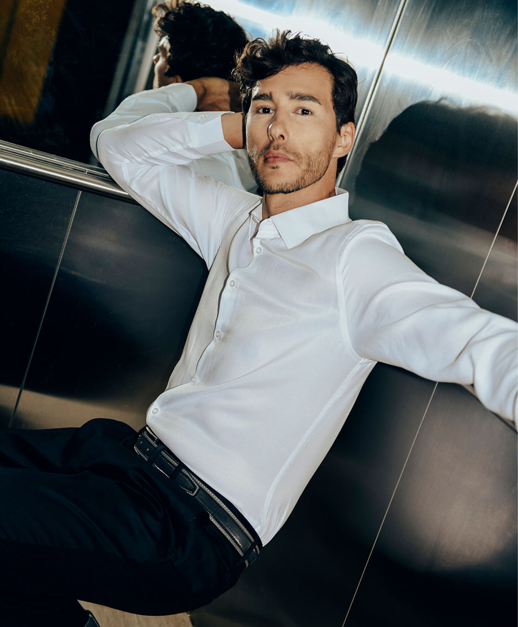 Camisa hombre blanca manga larga Camisa hombre blanca manga larga