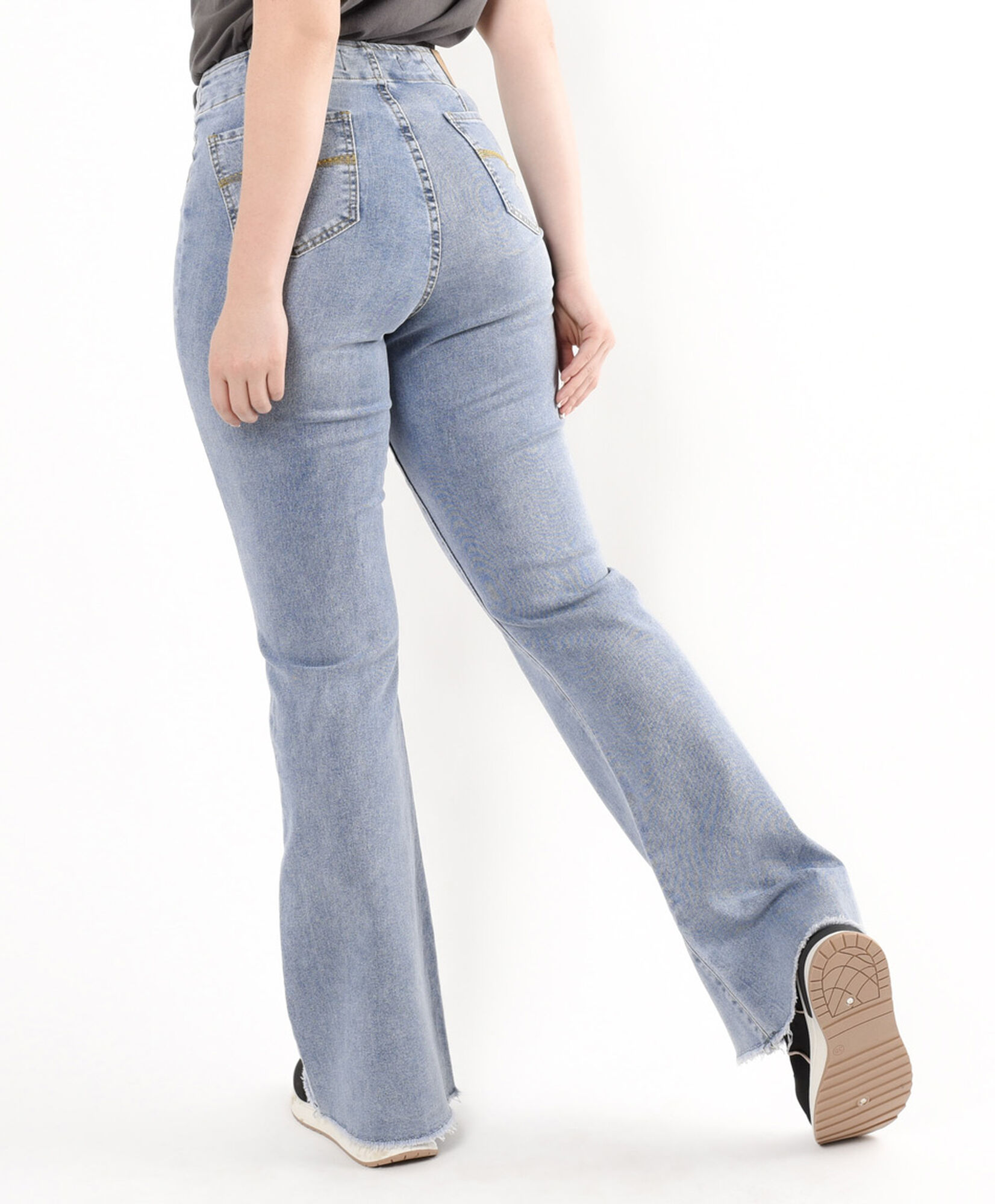 Jeans mujer pretina pinzas flare Jeans mujer pretina pinzas flare